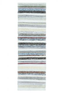 Striped Kilim Vintage Runner Rug - Thumbnail