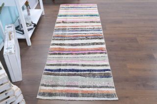 Turkish Vintage Runner Rug - 31951 - Thumbnail