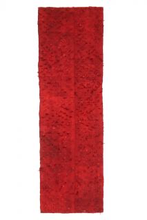 Red Overdyed Kilim Runner Rug - Thumbnail