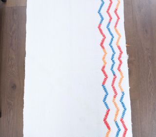 White Vintage Runner Rug - Thumbnail