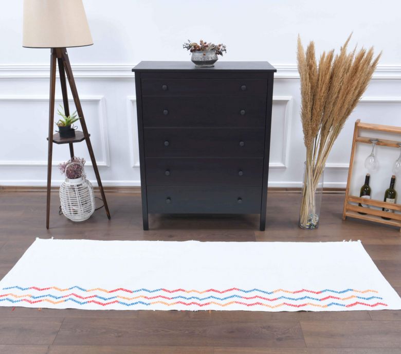 White Vintage Runner Rug