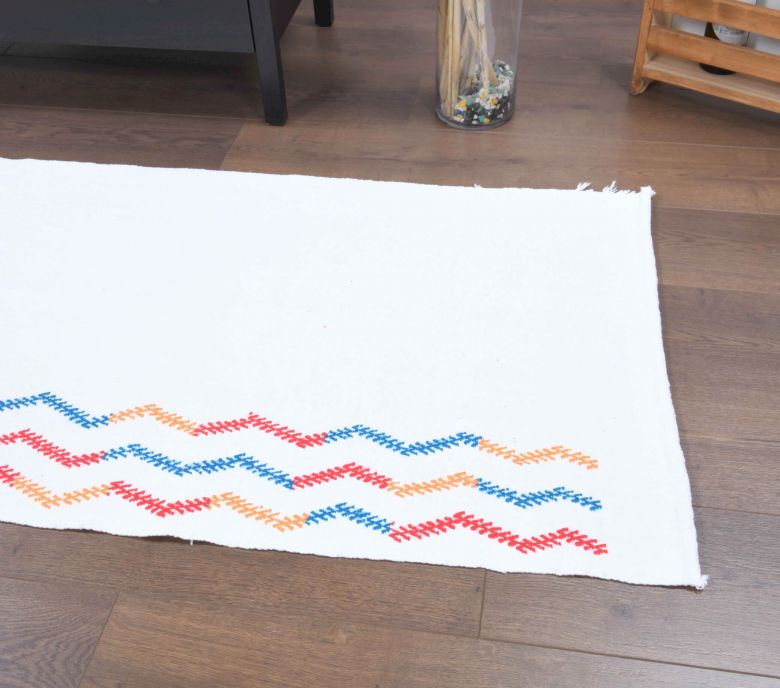 White Vintage Runner Rug