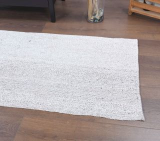 White Vintage Kilim Runner Rug - Thumbnail