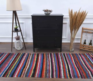 Striped Kilim - Vintage Runner Rug - Thumbnail