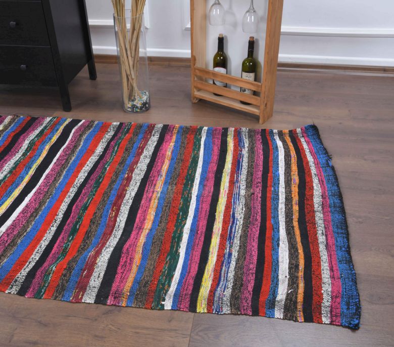 Striped Kilim - Vintage Runner Rug