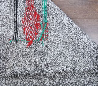 Gray Ethnic Vintage Runner Rug - Thumbnail