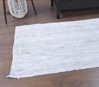 Gray Flatweave Rug Runner - Thumbnail