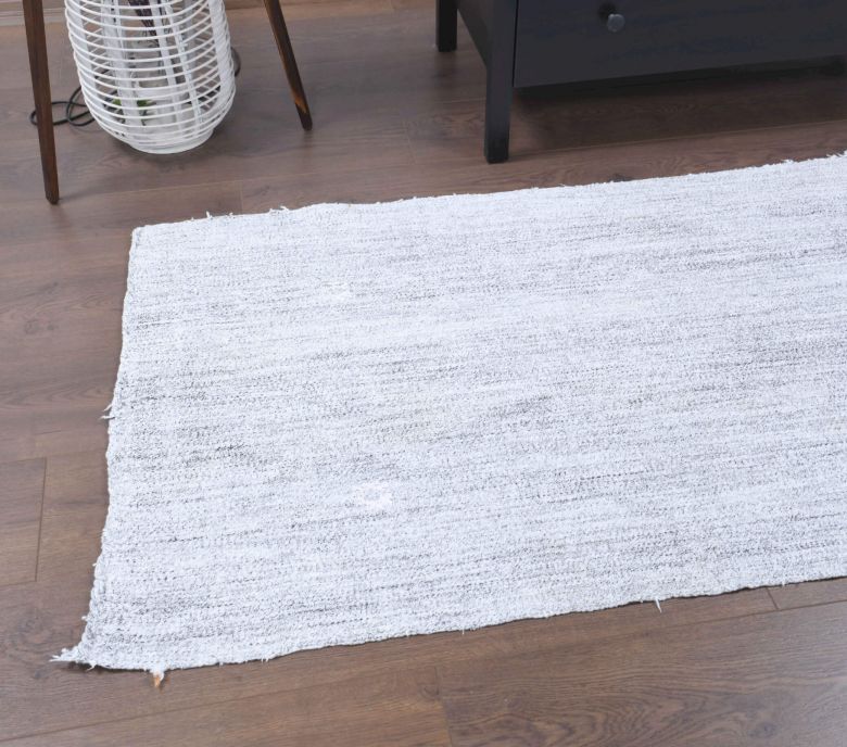 Gray Flatweave Rug Runner