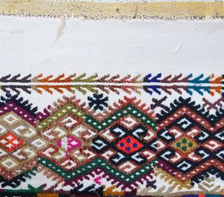 White Traditional Vintage Runner Rug - Thumbnail