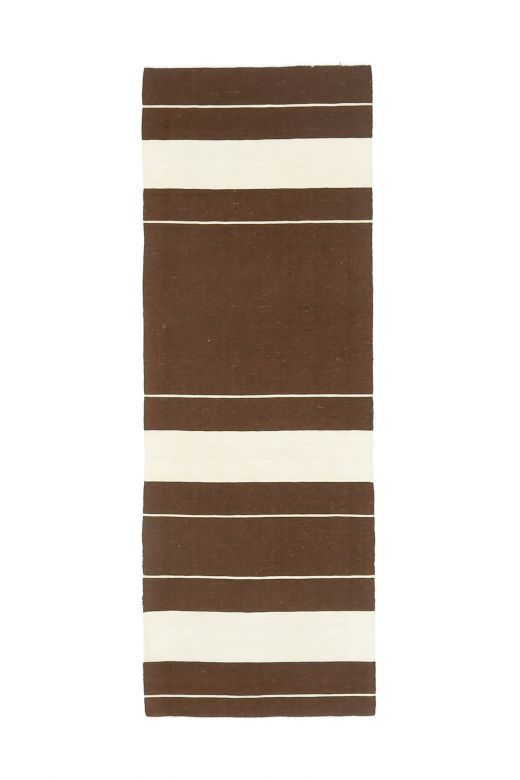 Vibrant Brown Vintage Runner Rug