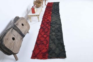 Red & Black Vintage Runner Rug - Thumbnail