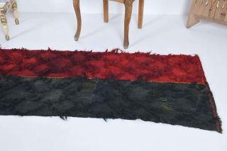 Red & Black Vintage Runner Rug - Thumbnail