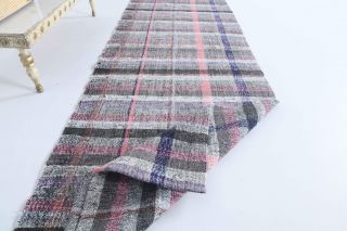 Kilim Turkish Vintage Runner Rug - Thumbnail