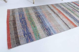 Hallway Flatweave Vintage Runner Rug - Thumbnail