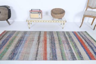 Hallway Flatweave Vintage Runner Rug - Thumbnail