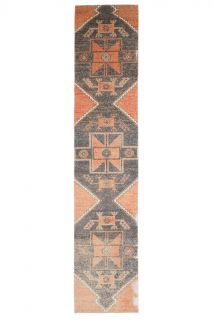 Turkish Vintage Runner Rug - 32198 - Thumbnail