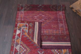 Hand-Knotted Vintage Runner Rug - Thumbnail