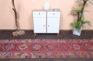 1970's Hand-knotted Vintage Runner Rug - Thumbnail