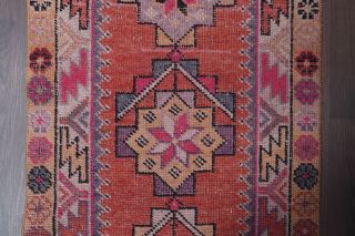 1970's Hand-knotted Vintage Runner Rug - Thumbnail