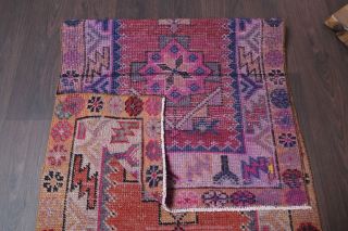 1970's Hand-knotted Vintage Runner Rug - Thumbnail