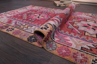 1970's Hand-knotted Vintage Runner Rug - Thumbnail