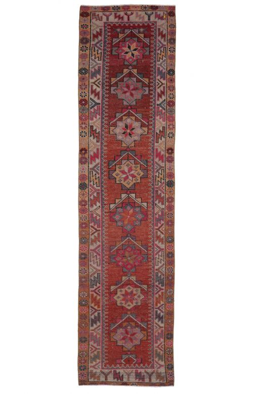 1970′s Hand-knotted Vintage Anatolian Runner Rug
