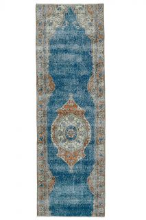 Turkish Vintage Runner Rug - Thumbnail