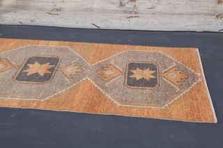 Orange Vintage Runner Rug - Thumbnail