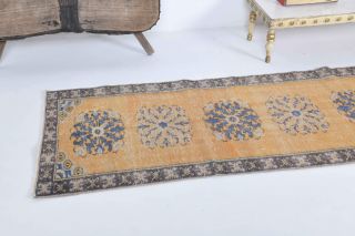 Oriental Turkish Vintage Runner Rug - Thumbnail