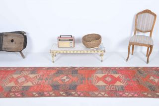 Turkish Vintage Runner Rug - Thumbnail