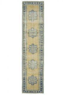 Turkish Vintage Runner Rug - Thumbnail