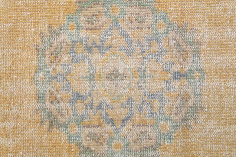 Faded Colored Oriental Vintage Runner Rug