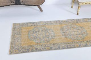 Faded Colored Oriental Vintage Runner Rug - Thumbnail