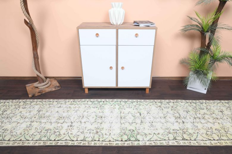 Vegetable Dyed Vintage Runner Rug