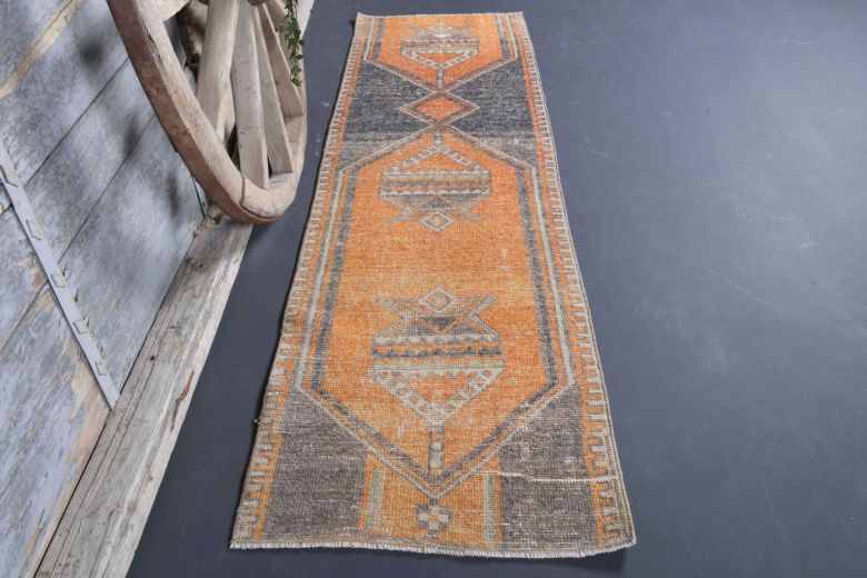 Traditional Turkish Vintage Runner Rug