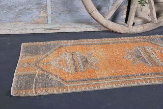 Traditional Turkish Vintage Runner Rug - Thumbnail