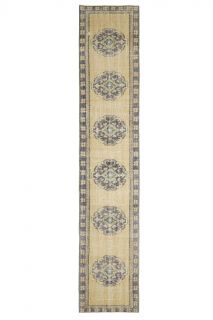 Turkish Vintage Runner Rug - Thumbnail