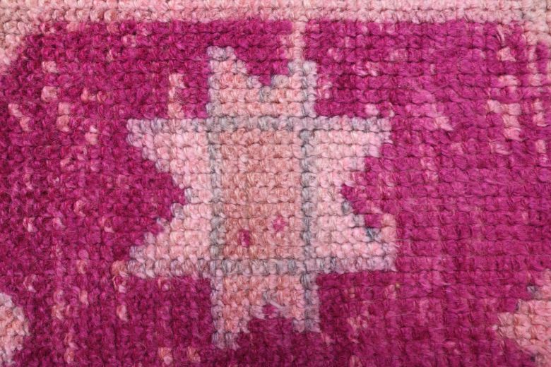 Pink Turkish Vintage Runner Rug