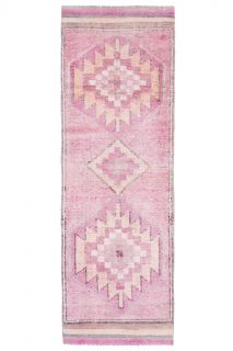 Turkish Vintage Runner Rug - Thumbnail