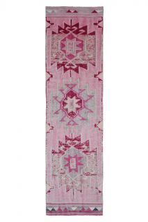 Turkish Vintage Runner Rug - Thumbnail