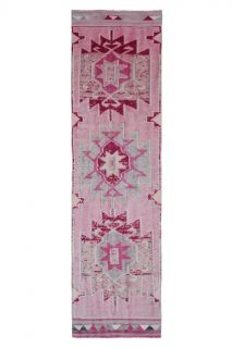 Turkish Anatolian Vintage Runner Rug - Thumbnail