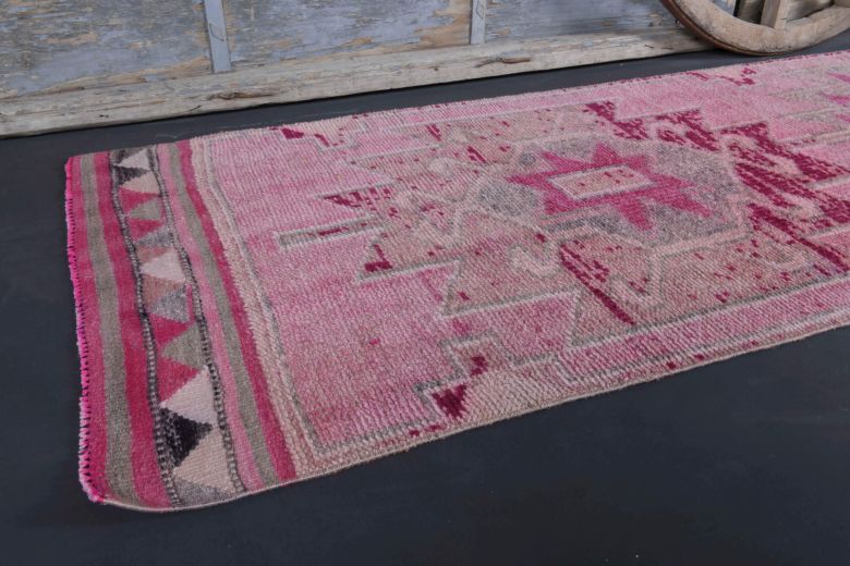 Turkish Anatolian Vintage Runner Rug