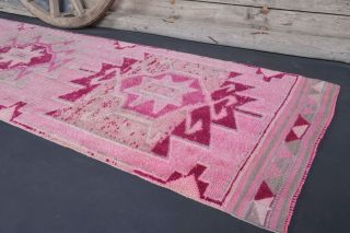 Turkish Anatolian Vintage Runner Rug - Thumbnail