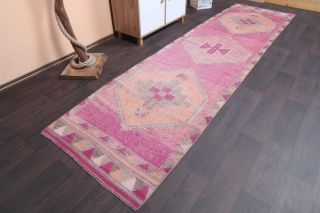 Turkish Anatolian Vintage Runner Rug - Thumbnail