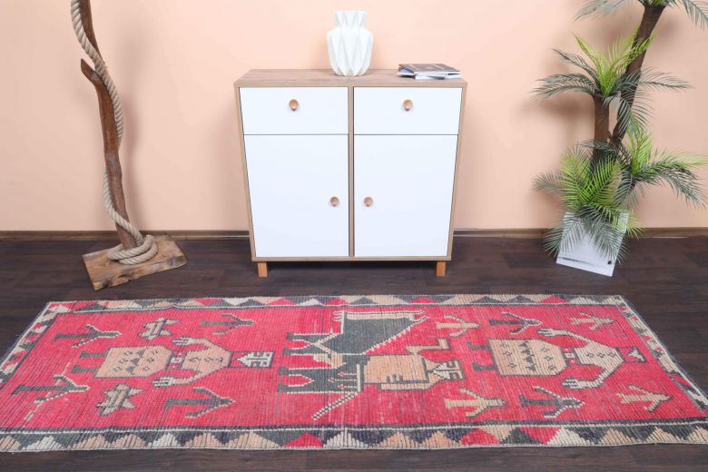 Custom Paintings - Vintage Anatolian Runner Rug