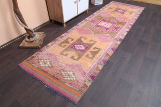 Hand-Knotted Vintage Runner Rug - Thumbnail