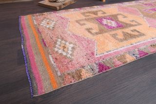 Hand-Knotted Vintage Runner Rug - Thumbnail