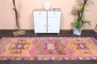 Hand-Knotted Vintage Runner Rug - Thumbnail