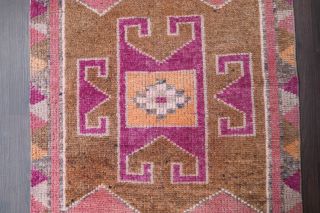 Hand-Knotted Vintage Runner Rug - Thumbnail