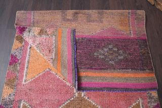 Hand-Knotted Vintage Runner Rug - Thumbnail